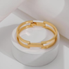 Elevate your style with this stunning Gold Bangle Bracelet for Women. - Image 3