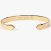 14K Gold Plated Stainless Steel Bangle Bracelets for Women | Inspirational Engraved Adjustable Mantra Cuff Bangle | Personalized Gift for Her Mom Sister