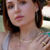 14K Gold Plated Double Rings Simulated Cocktail Rings for Women Tow-color Statement Rings Wide Bands Parallel Bar Ring for Men Shows your Personality - Image 3